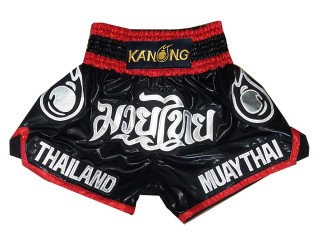 Kanong Thai Bokseshorts til børn : KNS-118-sort-K