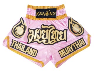 Kanong Thai Bokseshorts til børn : KNS-118-lyserød-K