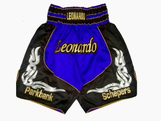 Specialtilpassede Boksershorts Boxing Shorts : KNBXCUST-2035-Blå-Sort