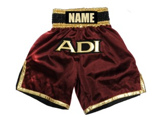 Specialtilpassede Boksershorts Boxing Shorts : KNBXCUST-2036-Rødbrun