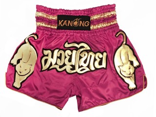 Kanong Muay Thai Shorts : KNS-135-Mørk lyserød