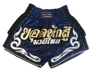 Boxsense Retro Thai Bokseshorts : BXSRTO-027-Flåde