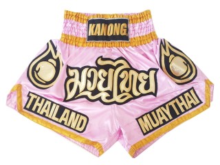 Kanong Thai Boksning Shorts til Damer : KNS-118-lyserød