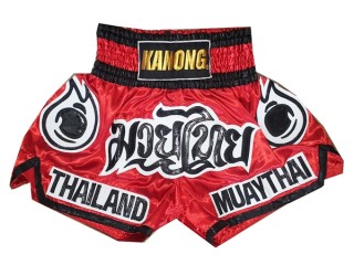 Kanong Thai Bokseshorts : KNS-118-rød