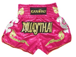 Kanong Thai Bokseshorts : KNS-126-Mørk lyserød