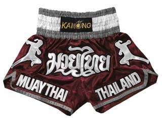 Kanong Thai Bokseshorts : KNS-133-Rødbrun