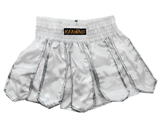 Kanong Thai Bokseshorts : KNS-139-Hvid