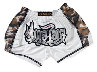 Kanong Retro Thai Bokseshorts : KNSRTO-231-Hvid